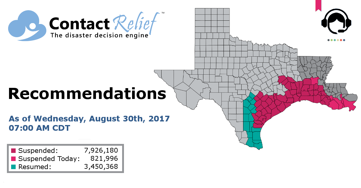 ContactRelief Recommends Contact Suspension for Additional Parts of Louisiana