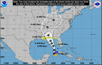 Tropical Storm Alberto Moves into Gulf of Mexico