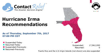 ContactRelief Hurricane Irma Recommendations For Contact Centers