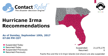 ContactRelief Hurricane Irma Recommendations For Contact Centers