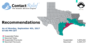 ContactRelief Recommends Resuming Contact for Additional Texas Counties and Louisiana Parishes