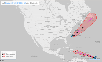 Beryl Weakens as Tropical Depression Forms Off Eastern Seaboard