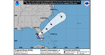 State of Emergency Declared for Tropical Storm Emily