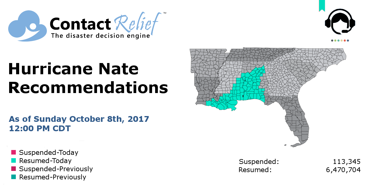 Hurricane Nate Recommendations for Contact Centers