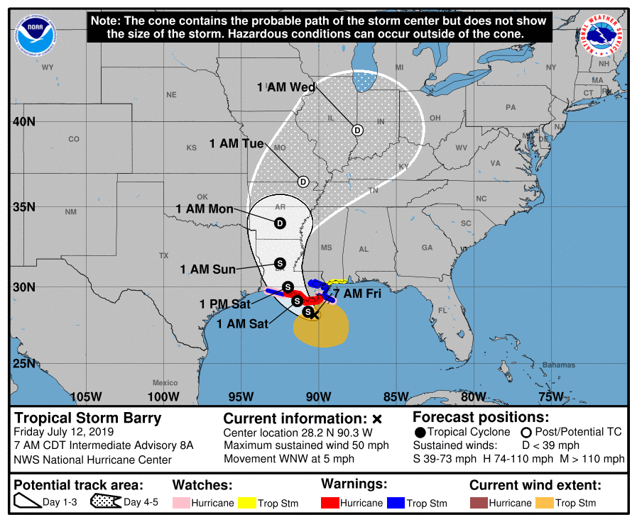 Tropical Storm Barry May Not Become a Hurricane