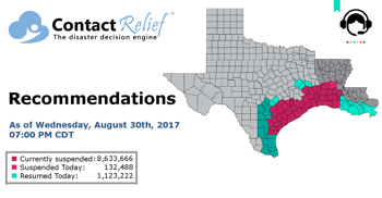 ContactRelief Recommends Resuming Contact for Additional Texas Counties and Louisiana Parishes