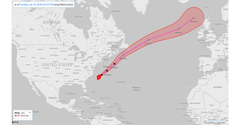 Hurricane Chris Parallels U.S. Coast