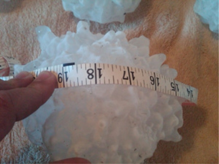 A map showing the Largest hailstone that fell on July 23, 2010 in Vivian, South Dakota. (courtesy:  NOAA)