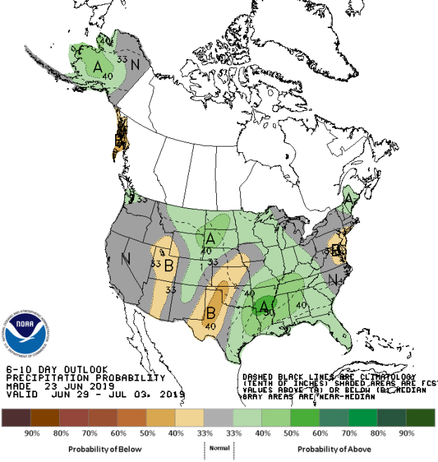 Figure 8: 6-10 Day Precipitation Outlook (Courtesy: Climate Prediction Center)